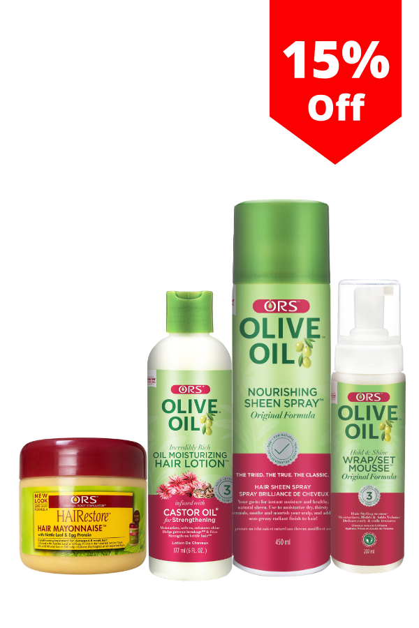 Healthy Hair Set - ORS Mayonnaise, Lotion, Mousse and Sheen Spray